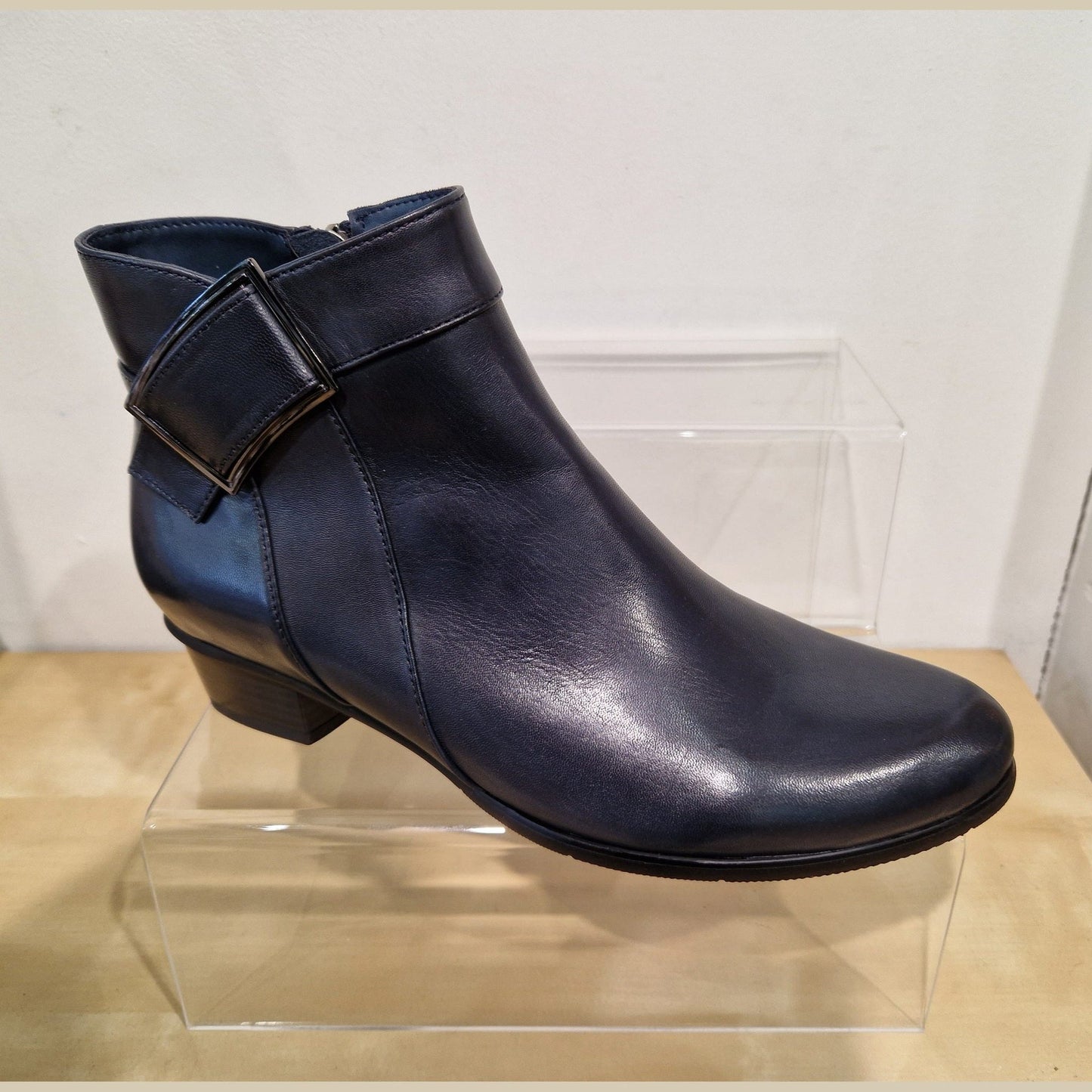 Regardez Le Ciel Stefany 388 Navy Soft Leather Ankle Boot
