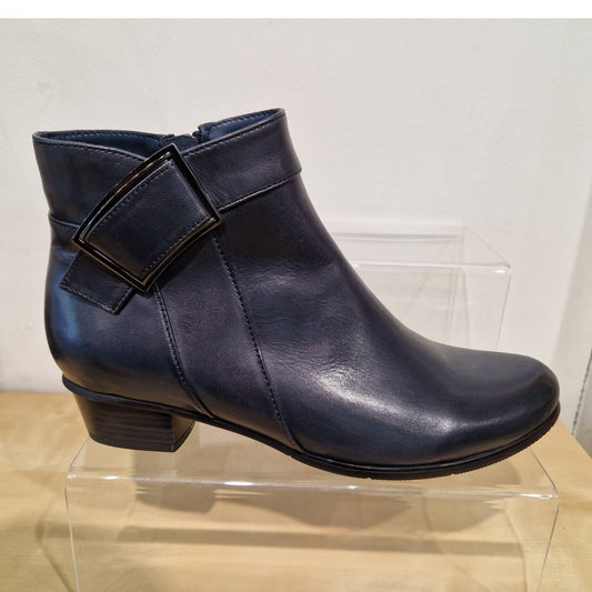 Regardez Le Ciel Stefany 388 Navy Soft Leather Ankle Boot