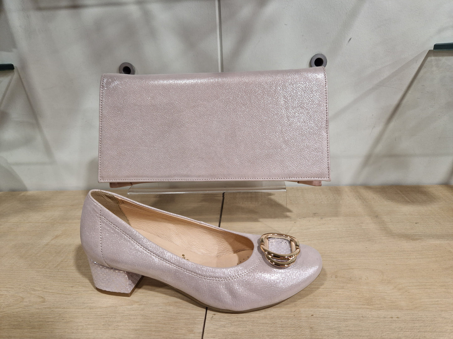 Bioeco Handbag Clutch with Shoulder strap and Wrist Strap PINK B002-2067