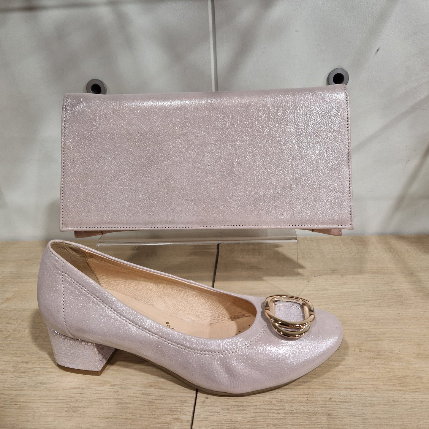 Bioeco Handbag Clutch with Shoulder strap and Wrist Strap PINK B002-2067