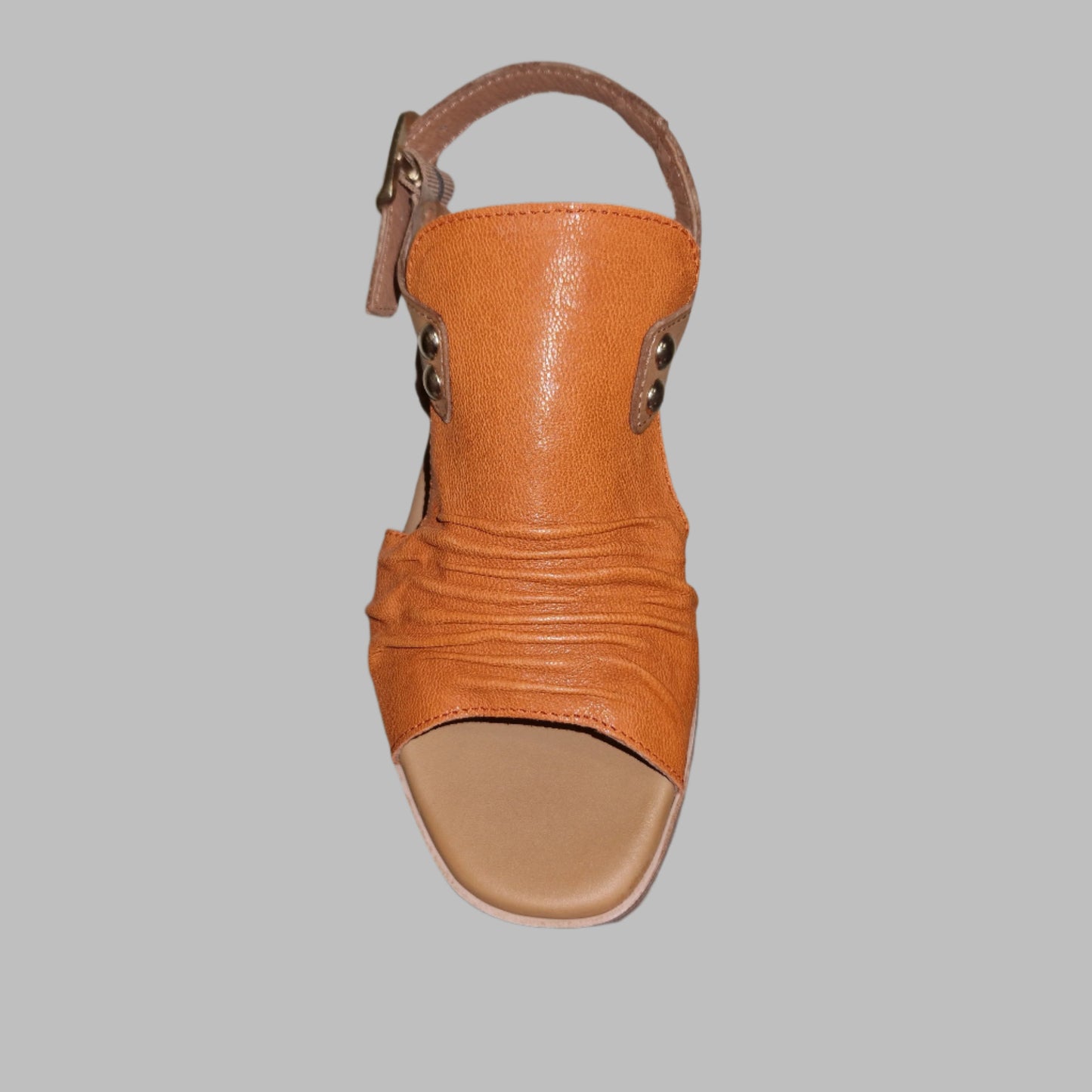 Paula Urban 9-17 ORANGE / CAMEL Soft Leather Comfort Sandal
