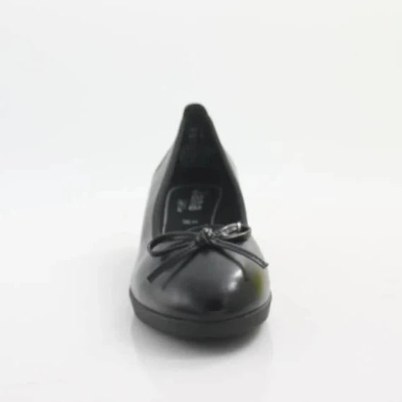 Jana 22162 BLACK Wedge Ballerina Pump