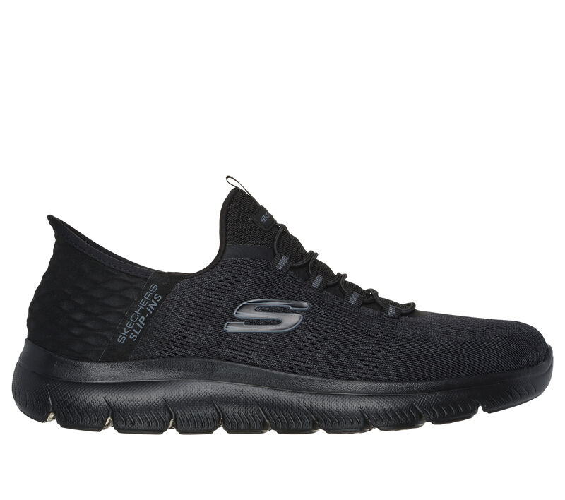 Skechers Mens Summits Key Pace 232469-BBK Black Slip On Shoe