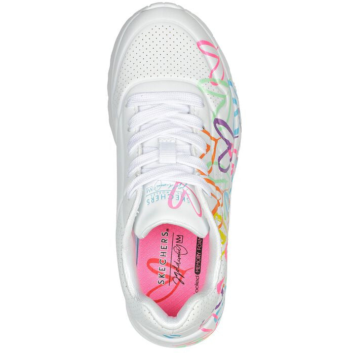 Skechers x JGoldcrown: Uno Lite - Spread the Love WHITE 314064wmn