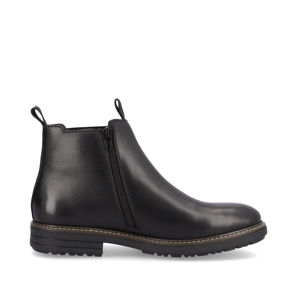 Rieker Mnen's Classi elastic sided Chelsea boot with inside zip 33180 Black
