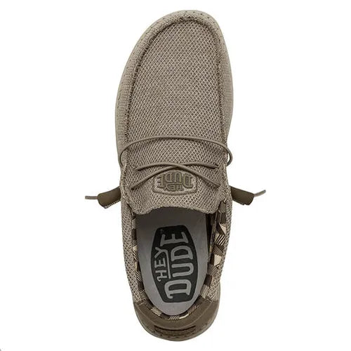 Hey Dude Wally Sox BEIGE Slip On Lightweight Casual Shoe