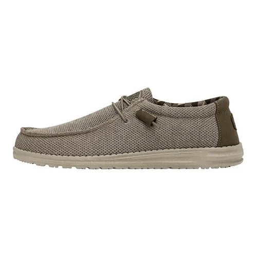 Hey Dude Wally Sox BEIGE Slip On Lightweight Casual Shoe