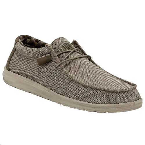 Hey Dude Wally Sox BEIGE Slip On Lightweight Casual Shoe