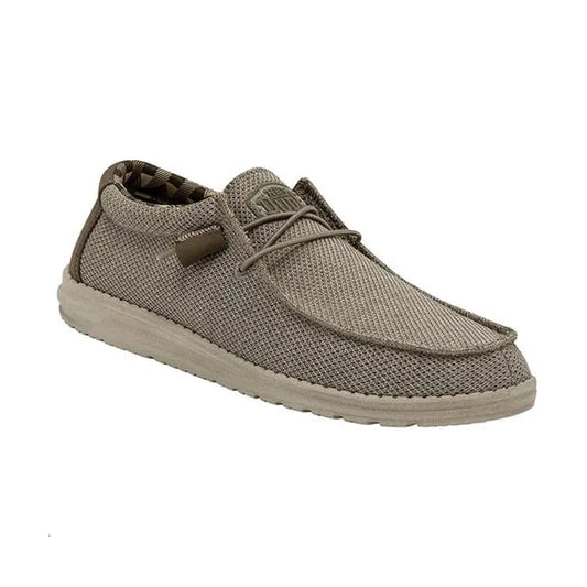 Hey Dude Wally Sox BEIGE Slip On Lightweight Casual Shoe