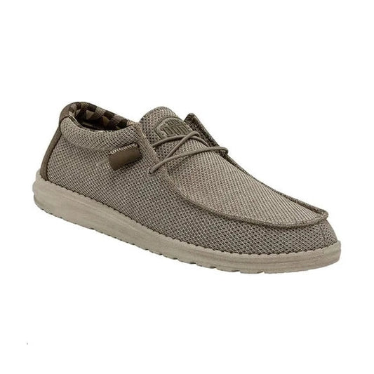 Hey Dude Wally Sox BEIGE Slip On Lightweight Casual Shoe