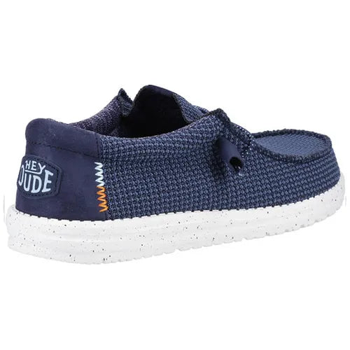 Hey Dude Wally Sport Mesh NAVY Slip On Lightweight Casual Shoe