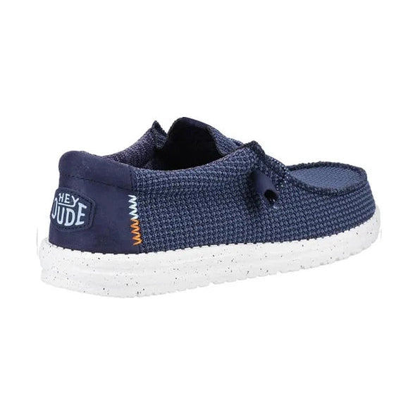 Hey Dude Wally Sport Mesh NAVY Slip On Lightweight Casual Shoe