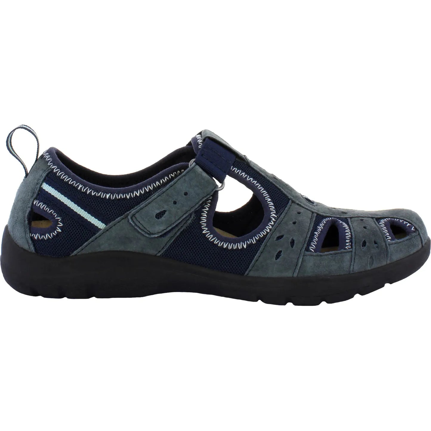 Free Spirit casual shoe Cleveland NAVY Suede with Velcro Strap