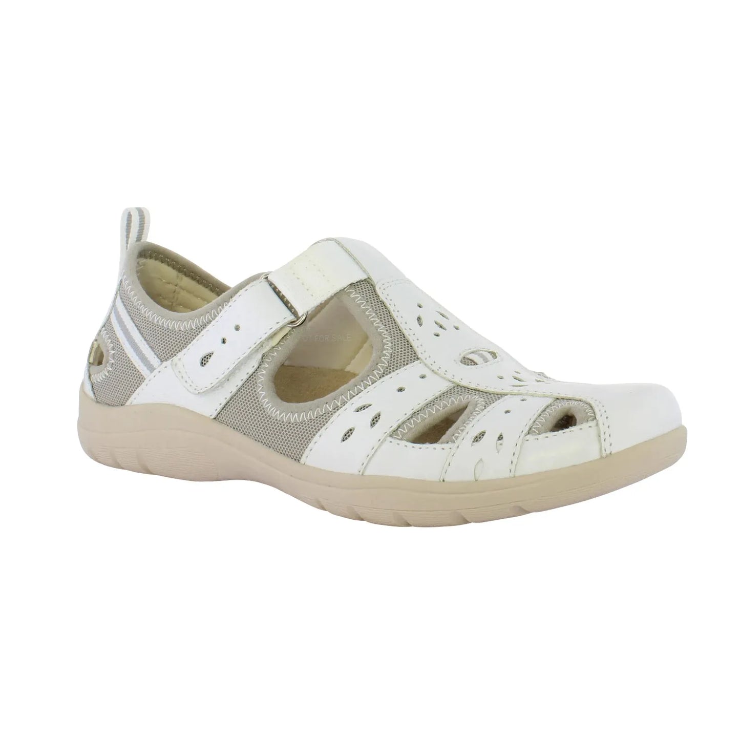 Free Spirit casual shoe Cleveland WHITE Leather with Velcro strap