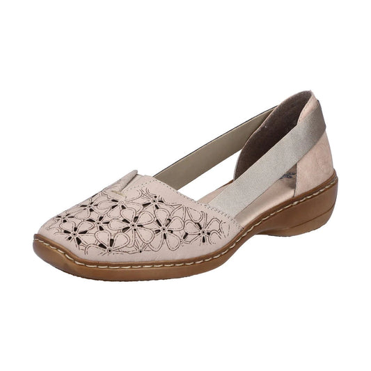 Rieker 41356 Open Sided Casual Shoe STONE 41356