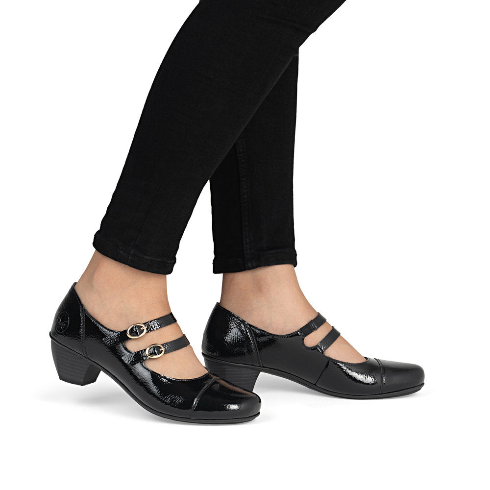 Rieker Classic Patent Leather Bar Shoe 41758
