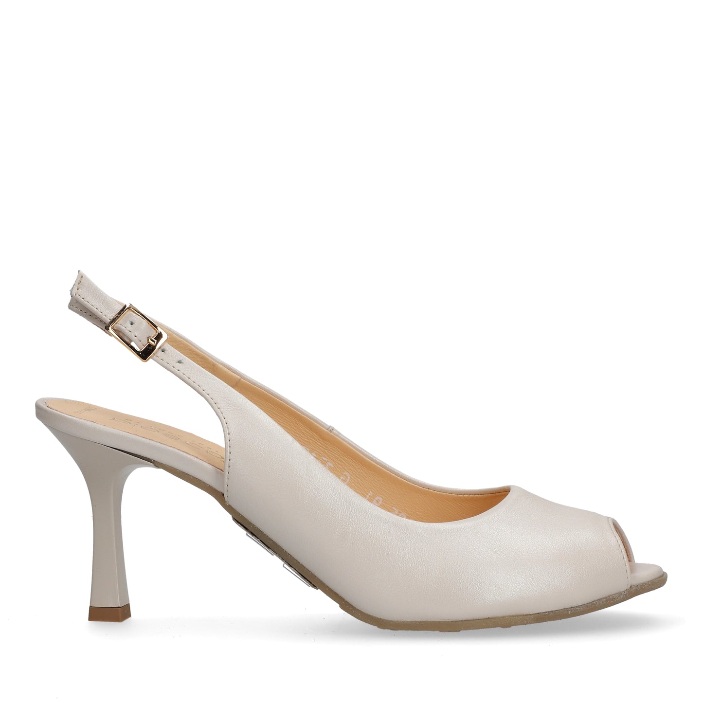 Bioeco 4180 Sling Back Slim Heel Occasion Shoe PEARL 4180-2380-1315