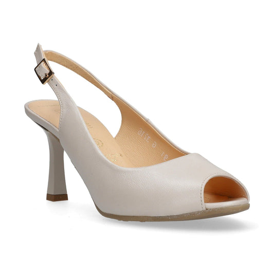 Bioeco 4180 Sling Back Slim Heel Occasion Shoe PEARL 4180-2380-1315