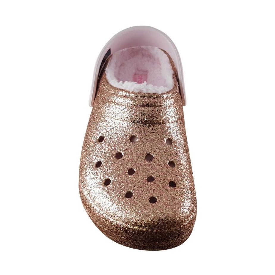 Crocs 207462 PINK GLITTER Classic Lined Clog 207462-2UB