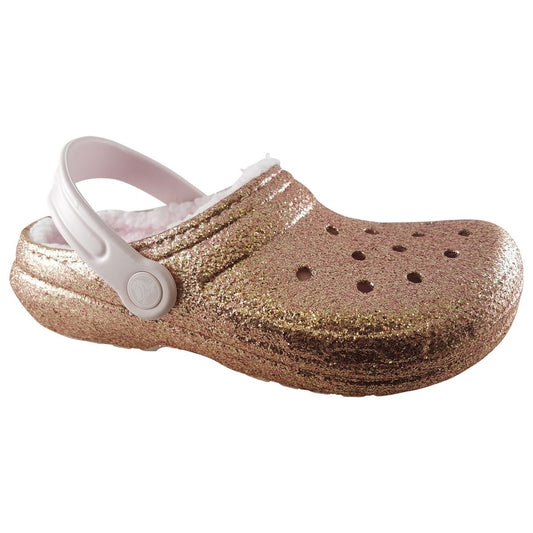 Crocs 207462 PINK GLITTER Classic Lined Clog 207462-2UB