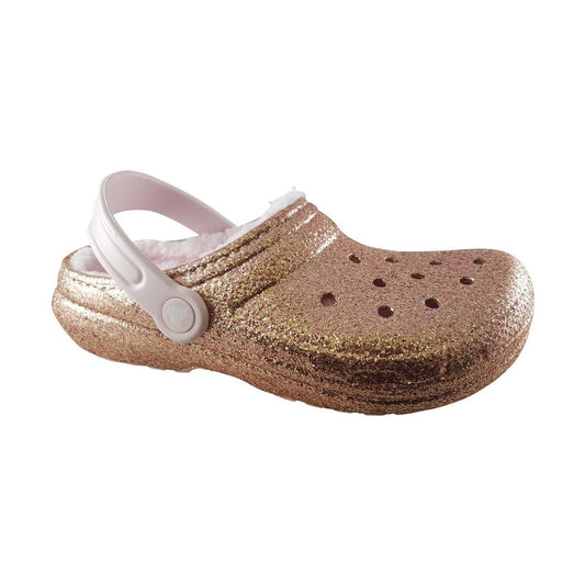 Crocs 207462 PINK GLITTER Classic Lined Clog 207462-2UB