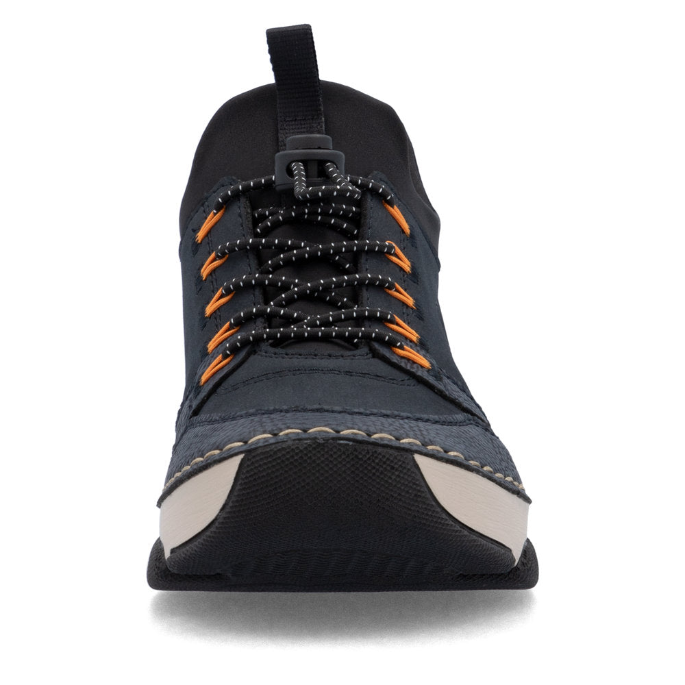 Rieker Casual Ankle Boot With Step In Back And Elastic Laces 45963-14 OCEAN Blue