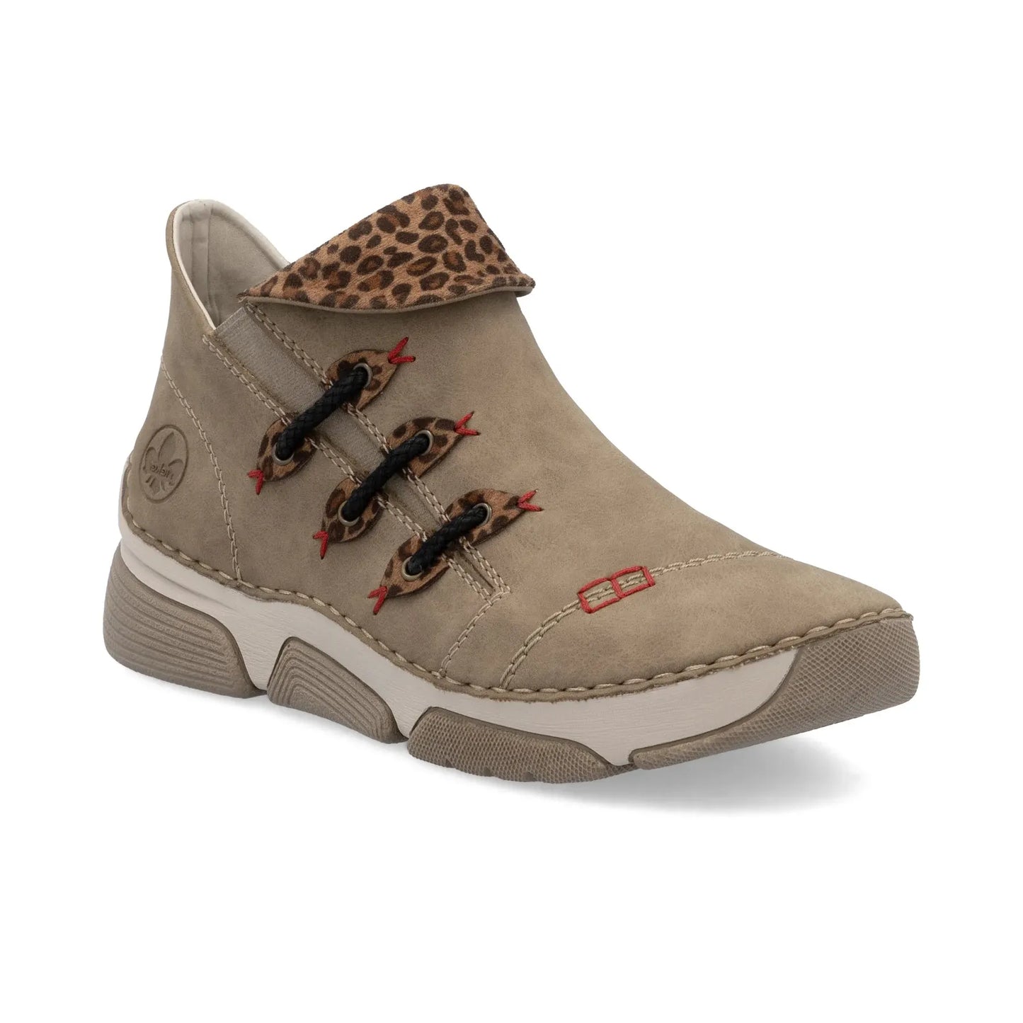 Rieker Casual Ankle boot with trainer sole 45983-64 BEIGE