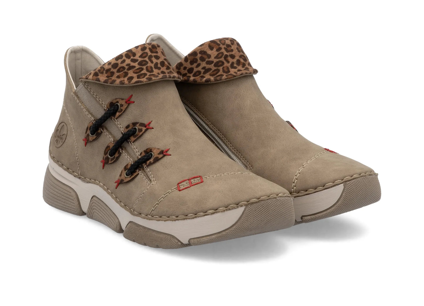 Rieker Casual Ankle boot with trainer sole 45983-64 BEIGE