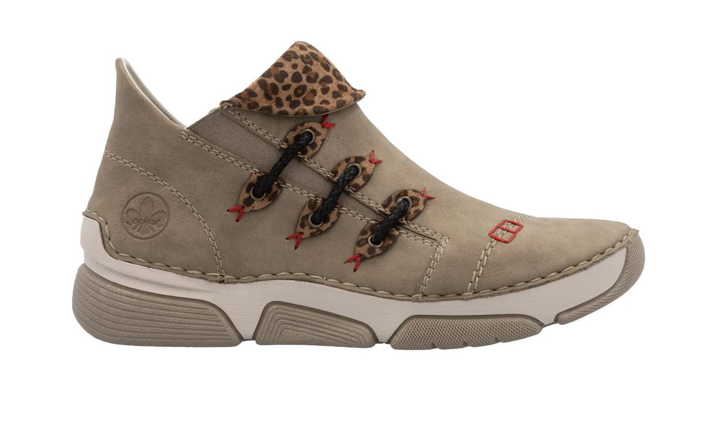 Rieker Casual Ankle boot with trainer sole 45983-64 BEIGE