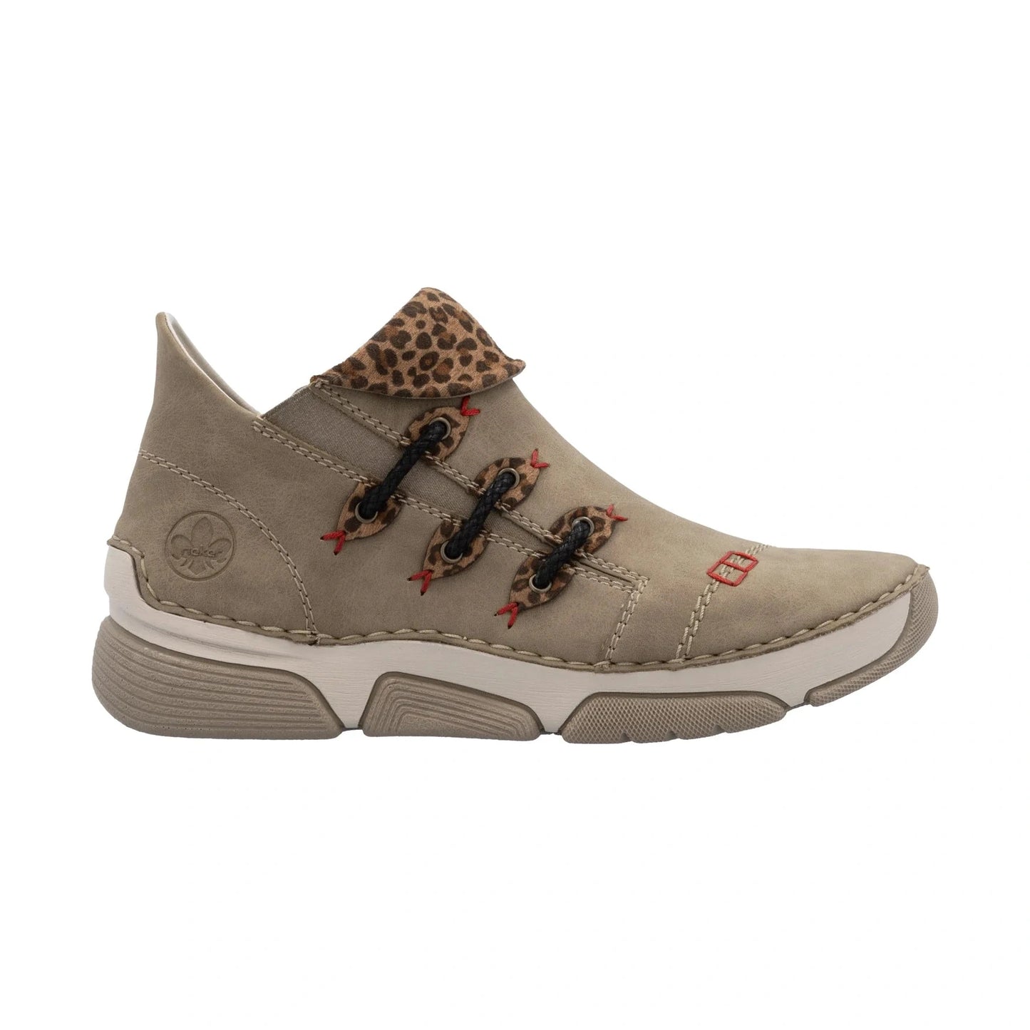 Rieker Casual Ankle boot with trainer sole 45983-64 BEIGE