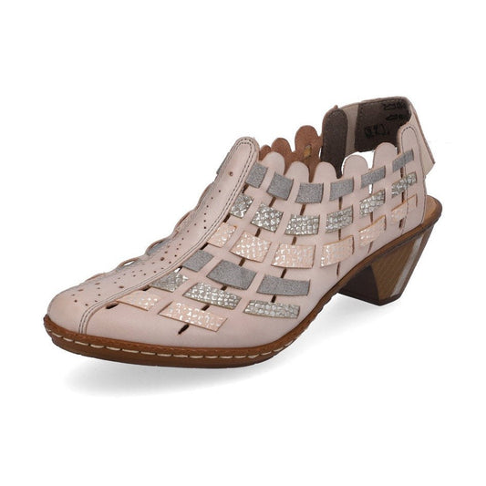 Rieker Ladies shoe with sling back 46778-64 Beige COMBI