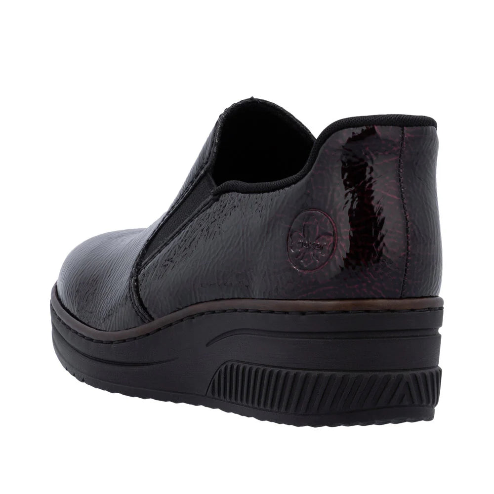 Rieker slip-on shoe 48761-35 BURGUNDY