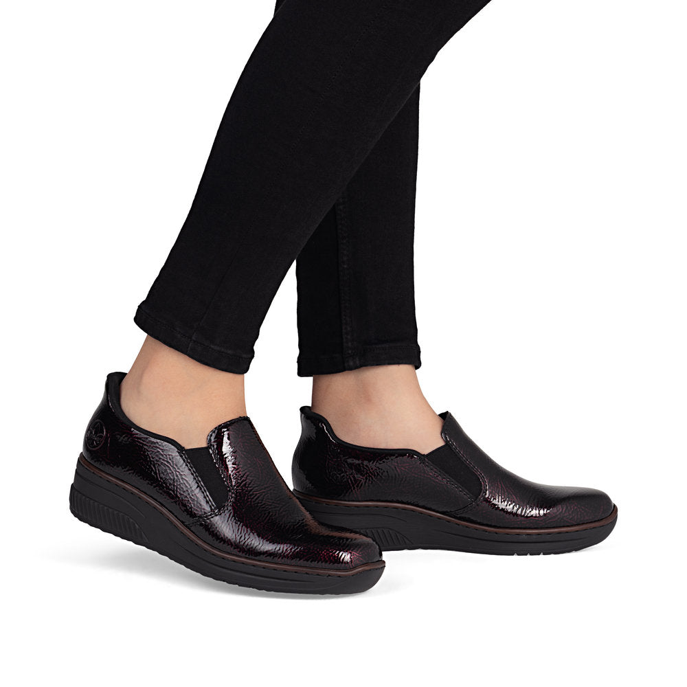 Rieker slip-on shoe 48761-35 BURGUNDY