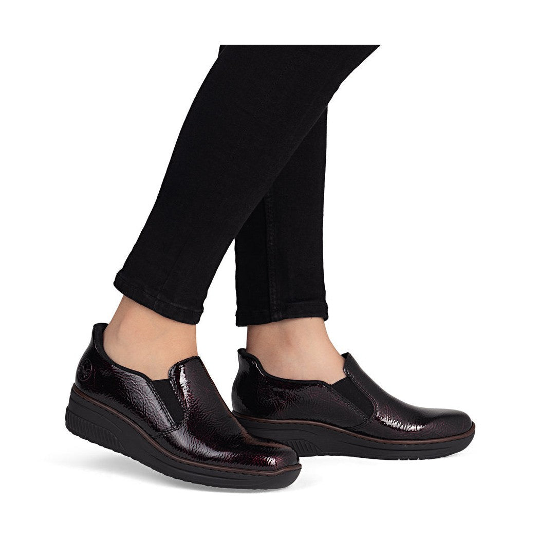 Rieker slip-on shoe 48761-35 BURGUNDY