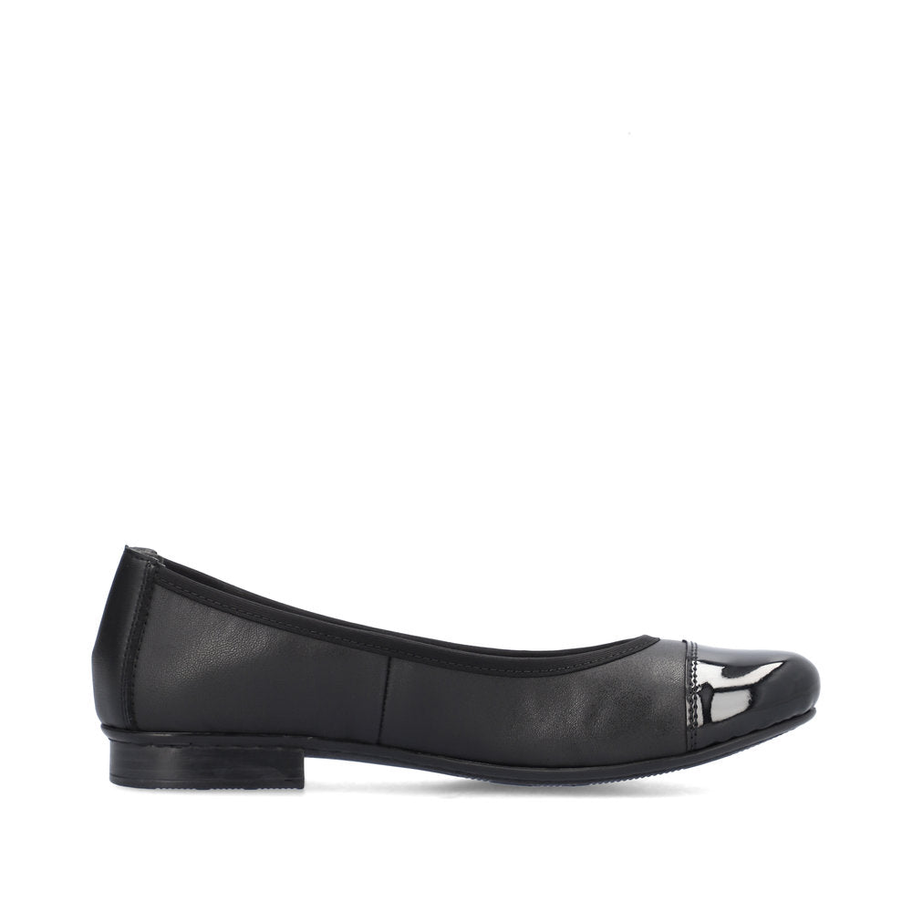 Rieker Classic Low heeled court shoe 51998-00 BLACK