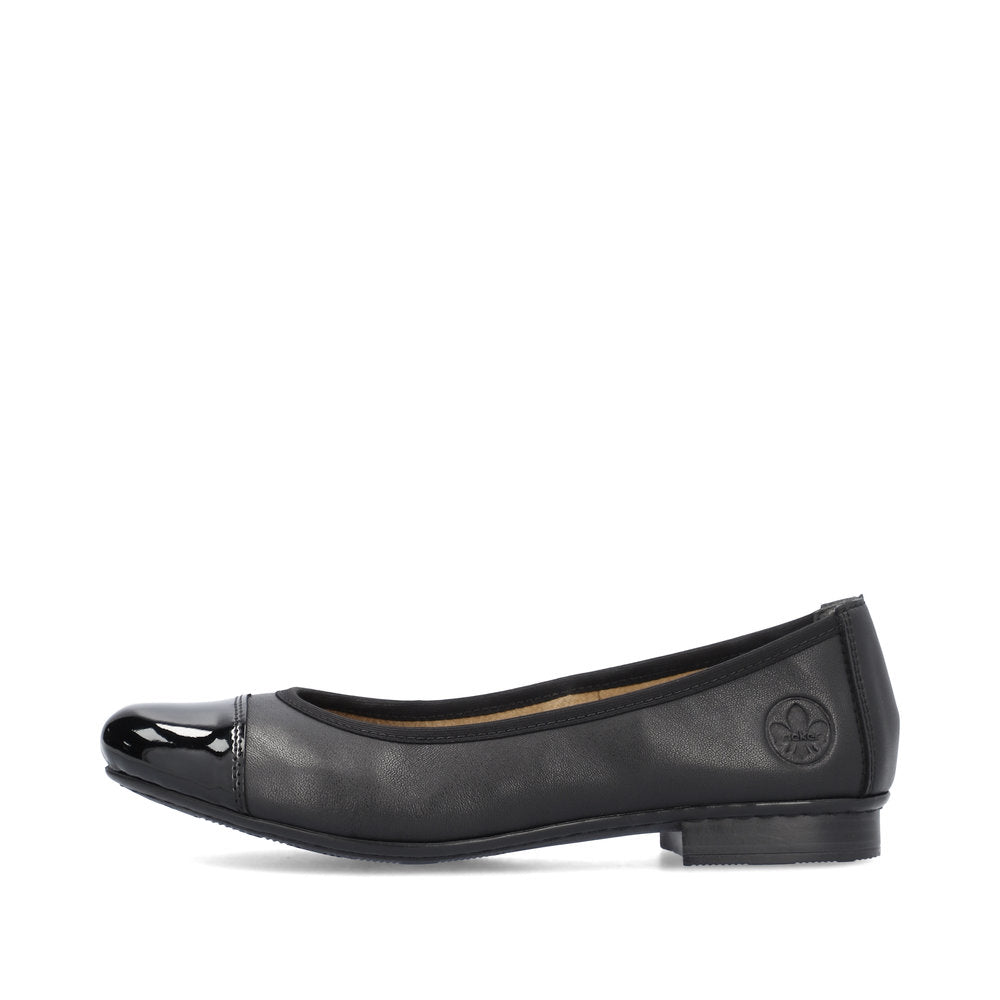 Rieker Classic Low heeled court shoe 51998-00 BLACK
