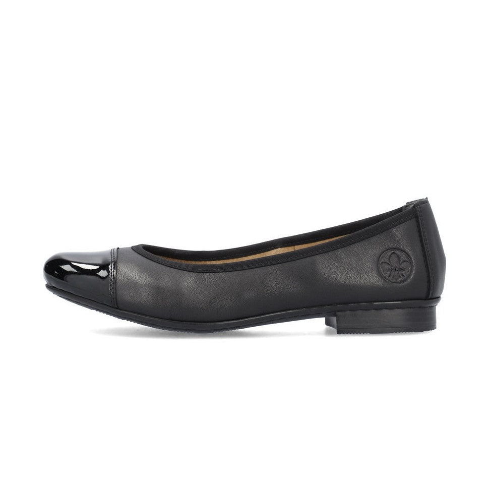 Rieker Classic Low heeled court shoe 51998-00 BLACK