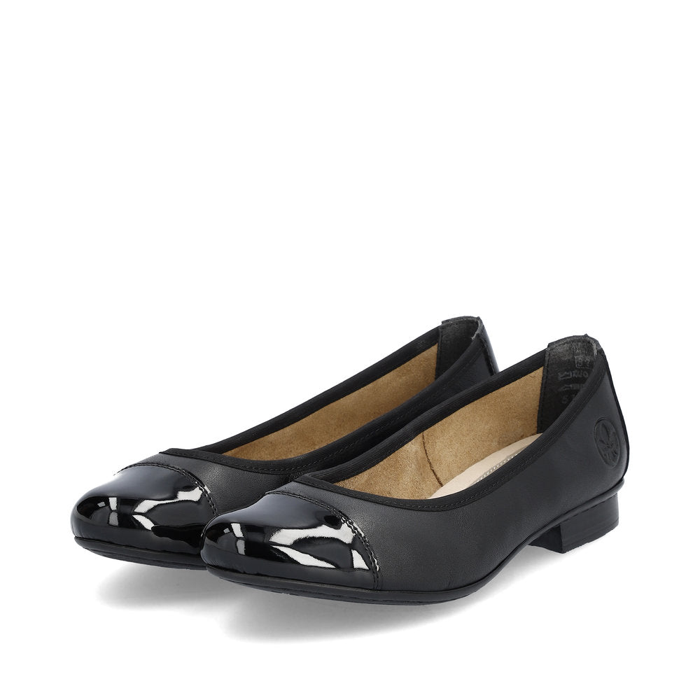 Rieker Classic Low heeled court shoe 51998-00 BLACK