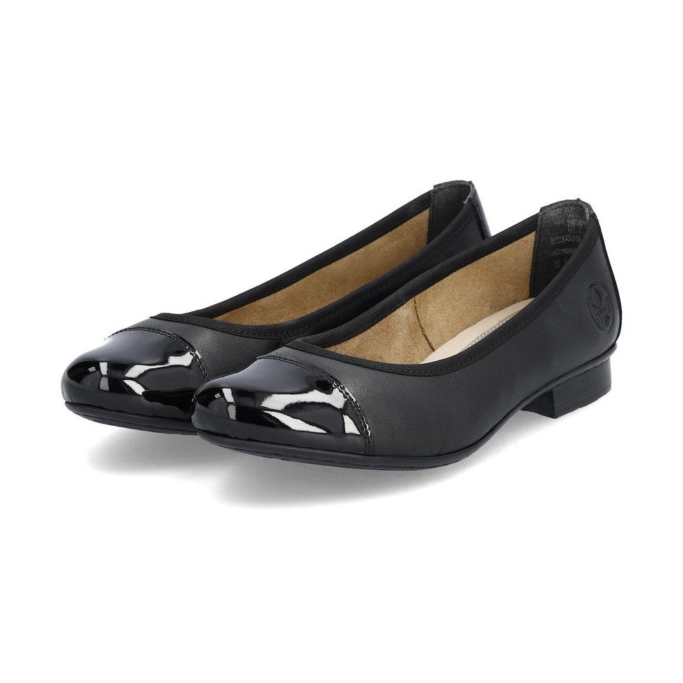 Rieker Classic Low heeled court shoe 51998-00 BLACK