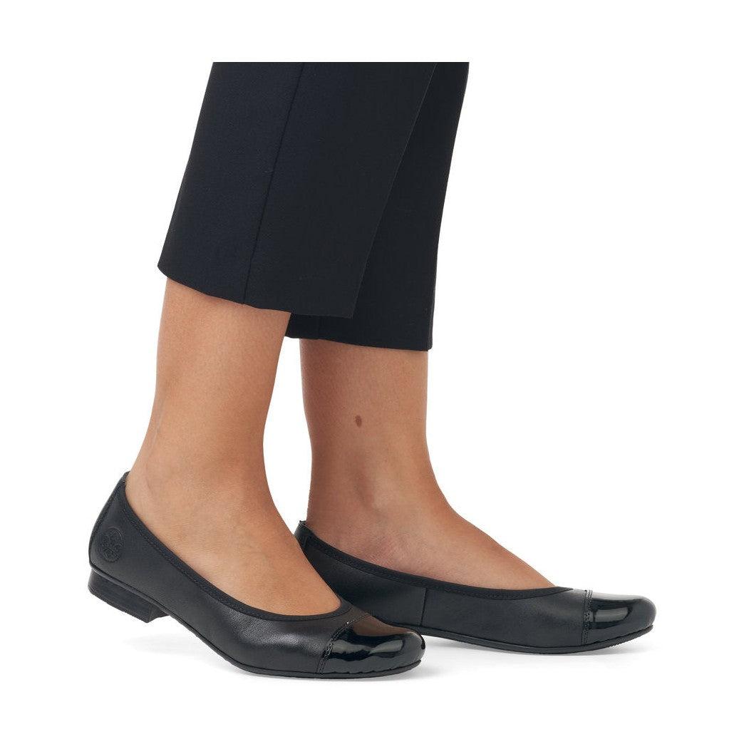 Rieker Classic Low heeled court shoe 51998-00 BLACK