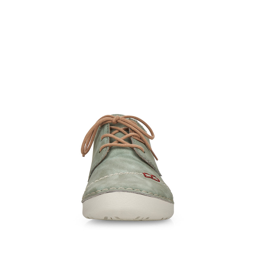 Rieker Shoe- Casual Flat Shoe GREEN 52528-52