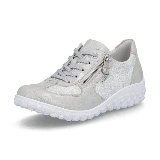 Rieker Trainer with lace and zip 59501-90 GREY