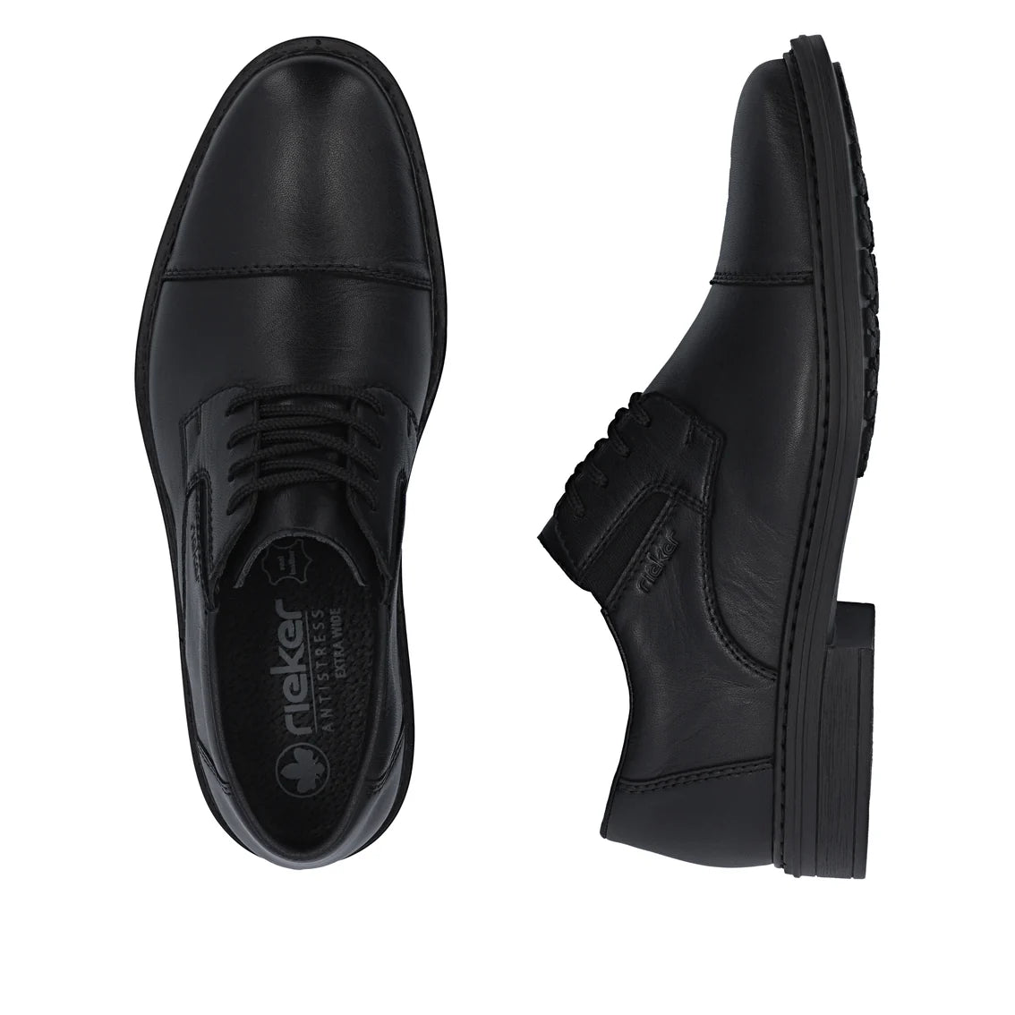 Rieker 17625 BLACK Leather Slip-On Shoe 17625-00
