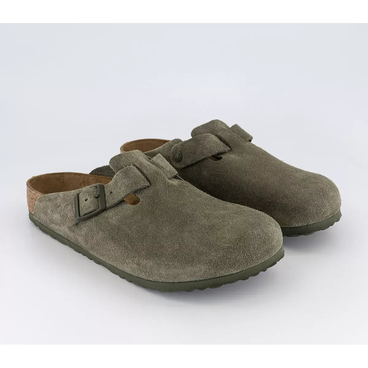 Birkenstock Boston Classic Clog thyme Green Suede