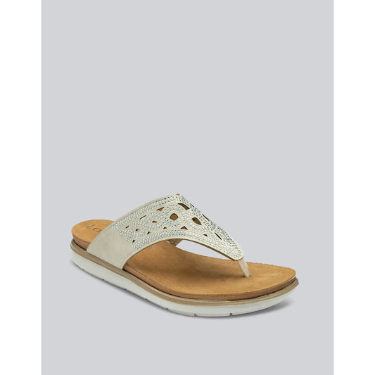Lotus sparkly Toe Post sandal Alexia WHITE