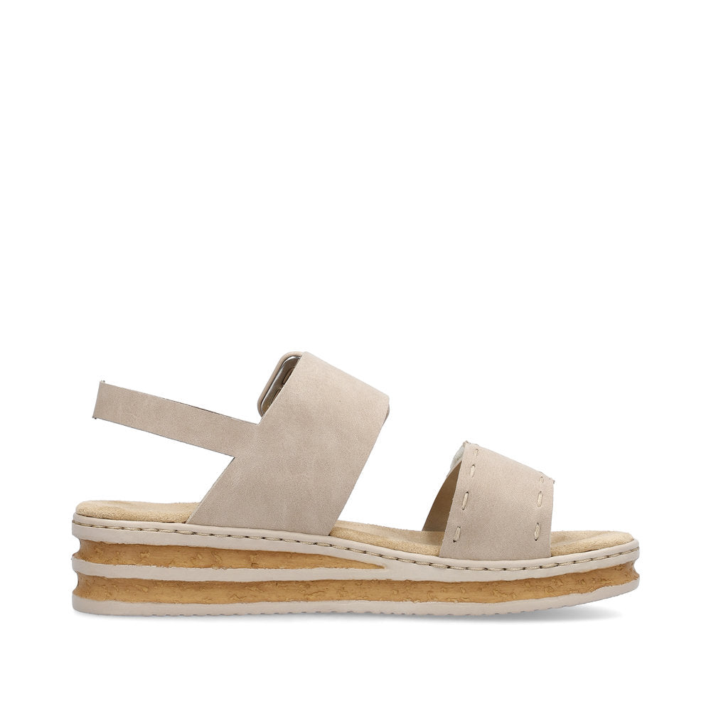 Rieker Wedge Sandal 62950-62 NUDE