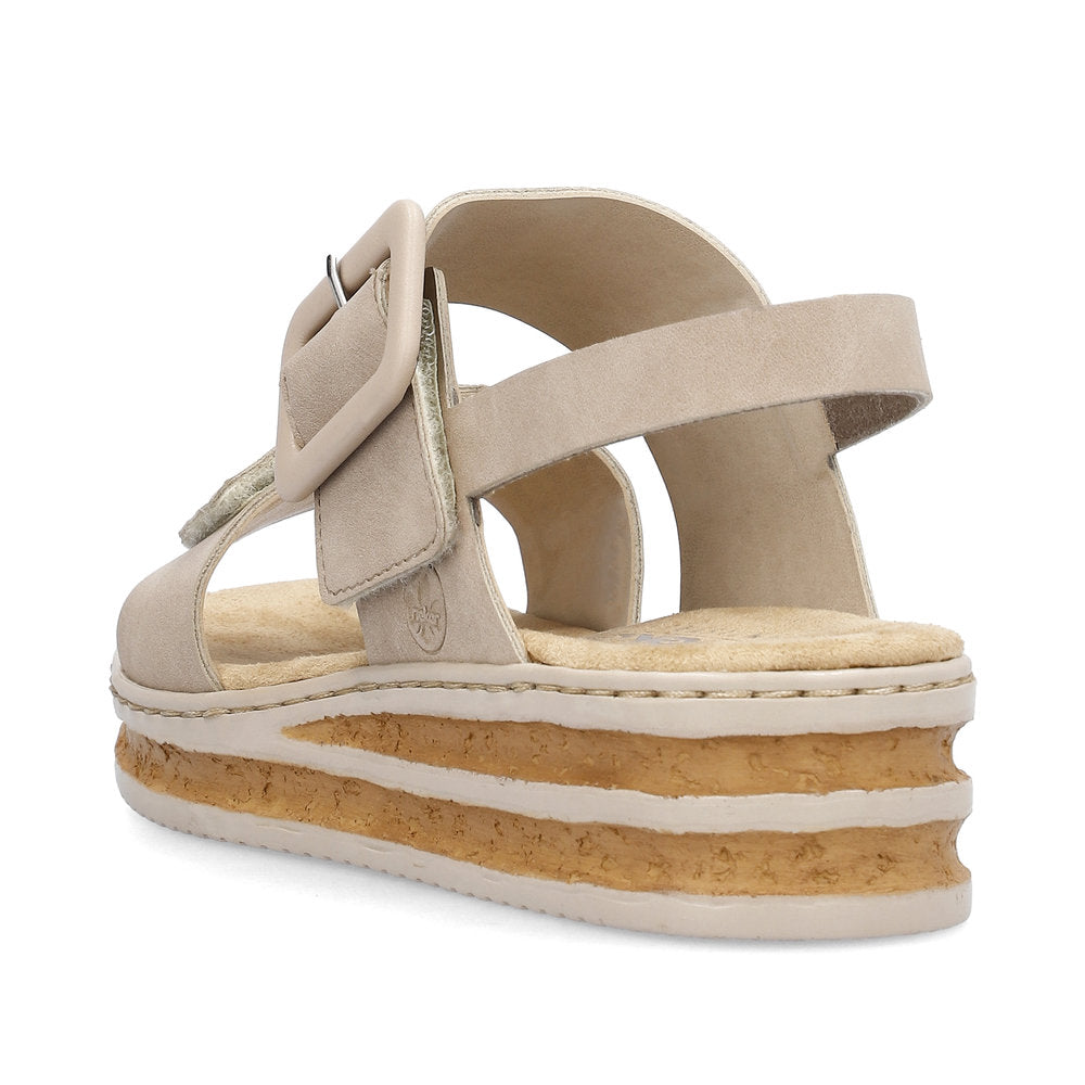 Rieker Wedge Sandal 62950-62 NUDE