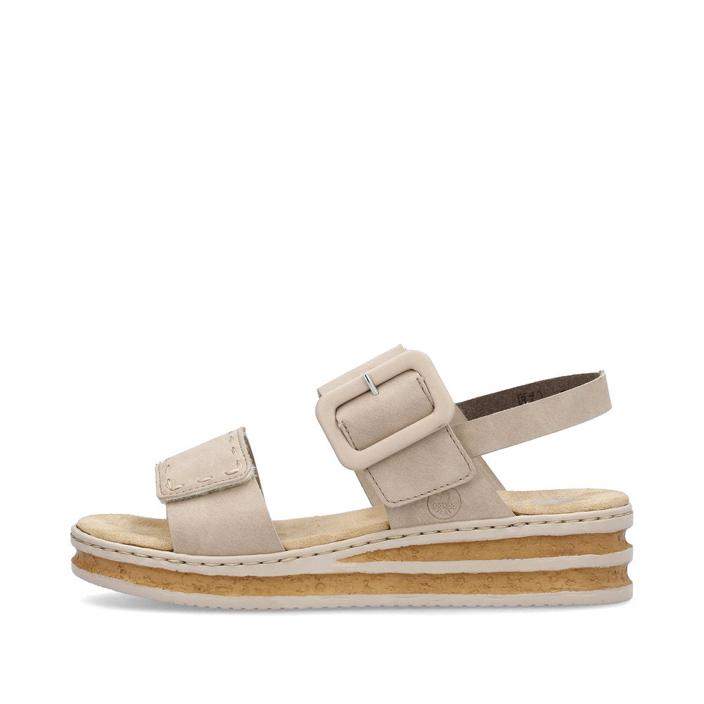 Rieker Wedge Sandal 62950-62 NUDE