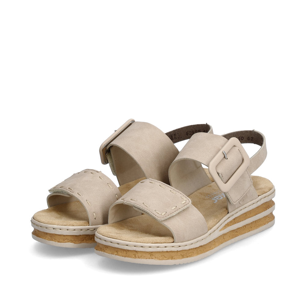 Rieker Wedge Sandal 62950-62 NUDE