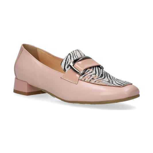 Bioeco 6427 PINK Leather /Print Low Heel Wide Fit Slip On Shoe 6427-2064